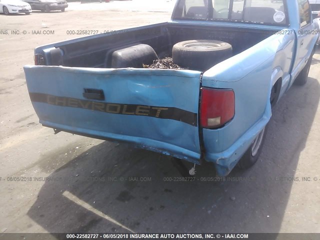 1GCCS14Z2RK160310 - 1994 CHEVROLET S TRUCK S10 BLUE photo 6