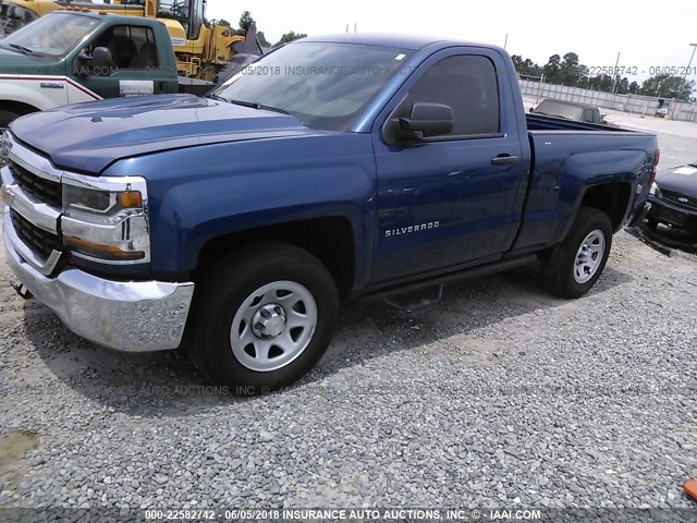 1GCNCNEH3GZ312120 - 2016 CHEVROLET SILVERADO C1500/C1500  LS BLUE photo 2