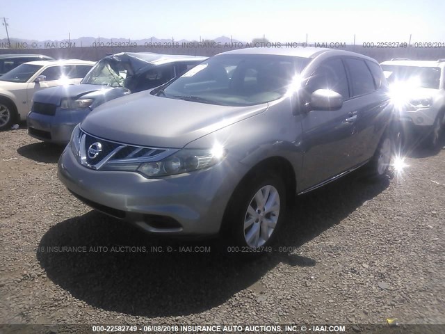 JN8AZ1MUXBW051653 - 2011 NISSAN MURANO S/SL/LE GRAY photo 2