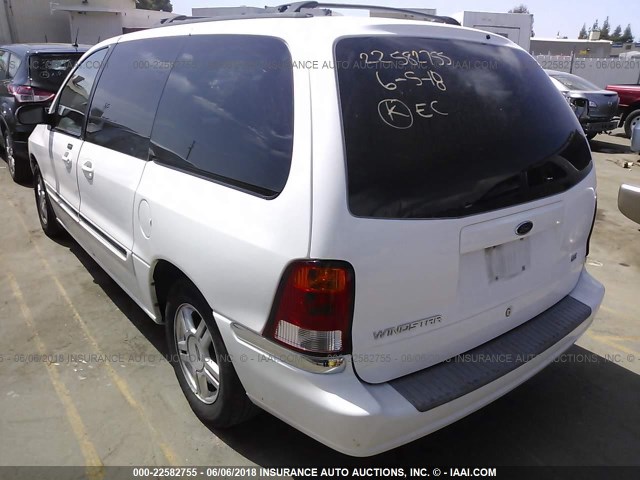 2FMZA52492BB04582 - 2002 FORD WINDSTAR SE WHITE photo 3