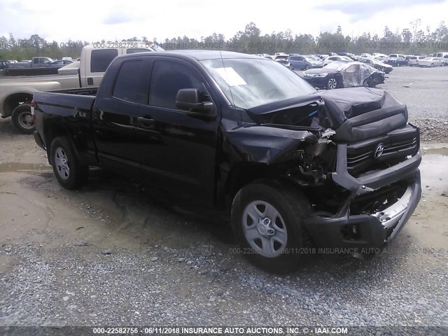 5TFRU5F18EX031035 - 2014 TOYOTA TUNDRA DOUBLE CAB SR/SR5 BLACK photo 1
