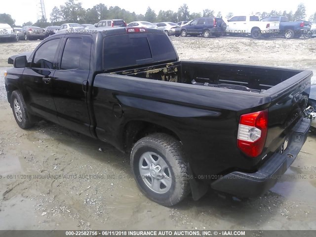 5TFRU5F18EX031035 - 2014 TOYOTA TUNDRA DOUBLE CAB SR/SR5 BLACK photo 3