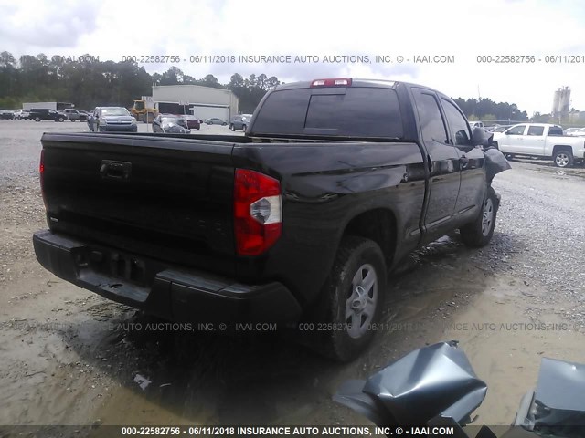 5TFRU5F18EX031035 - 2014 TOYOTA TUNDRA DOUBLE CAB SR/SR5 BLACK photo 4