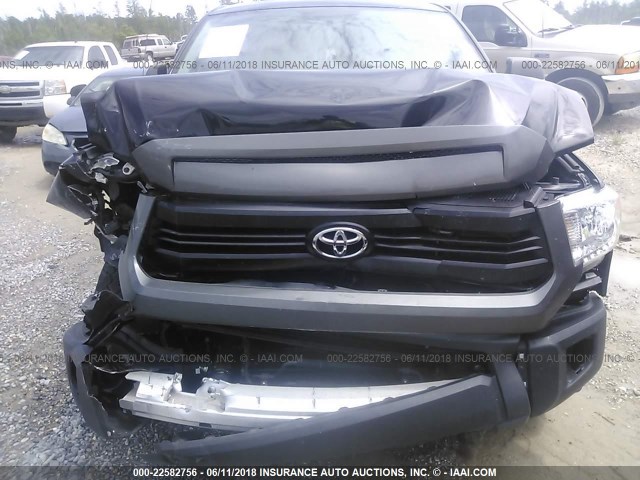 5TFRU5F18EX031035 - 2014 TOYOTA TUNDRA DOUBLE CAB SR/SR5 BLACK photo 6