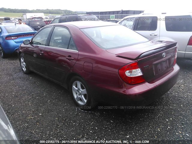 JTDBE32K620041049 - 2002 TOYOTA CAMRY LE/XLE/SE 勃艮第红 照片 3