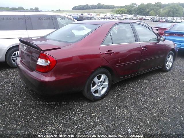 JTDBE32K620041049 - 2002 TOYOTA CAMRY LE/XLE/SE 勃艮第红 照片 4