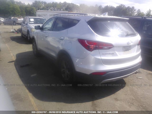 5XYZU3LB8DG058612 - 2013 HYUNDAI SANTA FE SPORT  SILVER photo 3