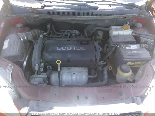 KL1TD6DE5BB133572 - 2011 CHEVROLET AVEO LS/LT 红色 照片 10
