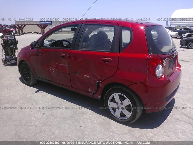 KL1TD6DE5BB133572 - 2011 CHEVROLET AVEO LS/LT RED photo 3