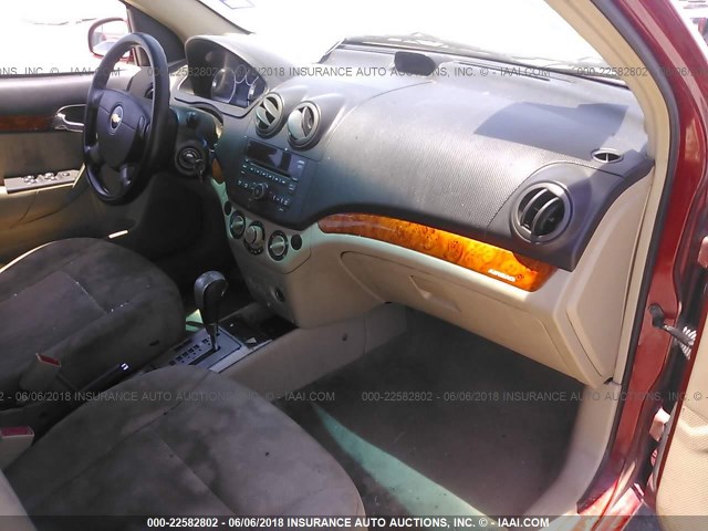 KL1TD6DE5BB133572 - 2011 CHEVROLET AVEO LS/LT 红色 照片 5