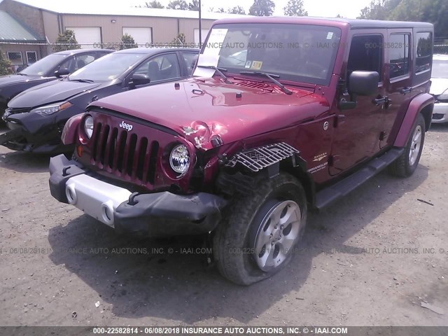 1C4BJWEG8DL547276 - 2013 JEEP WRANGLER UNLIMITE SAHARA RED photo 6