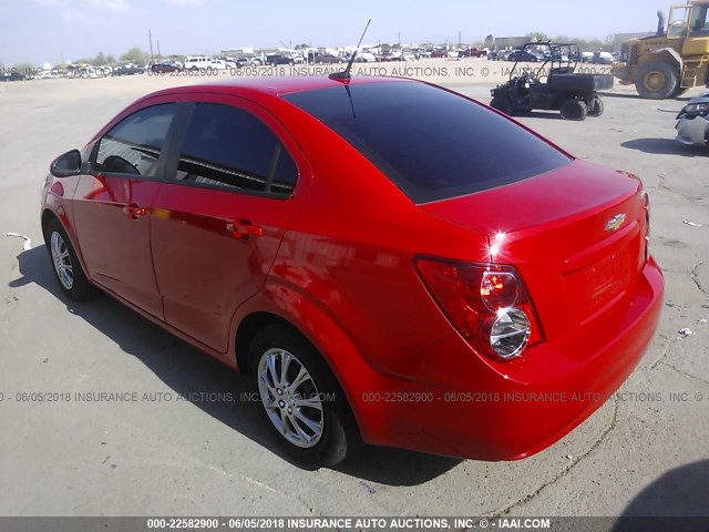 1G1JA5SH7E4109274 - 2014 CHEVROLET SONIC LS 红色 照片 3