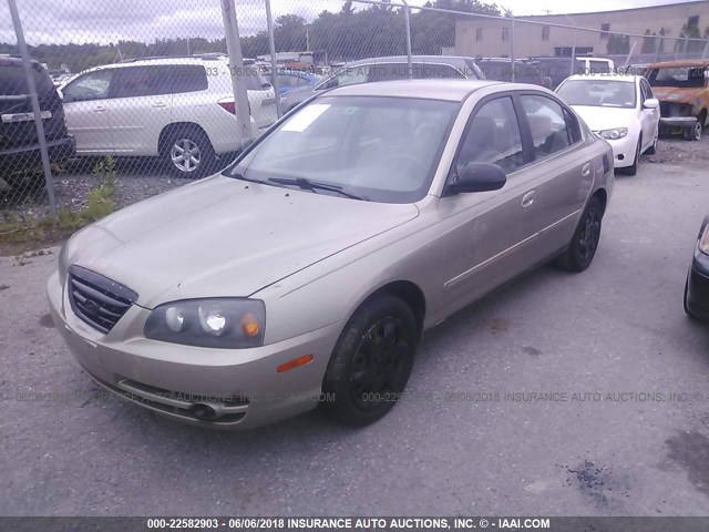 KMHDN46D15U938833 - 2005 HYUNDAI ELANTRA GLS/GT TAN photo 2