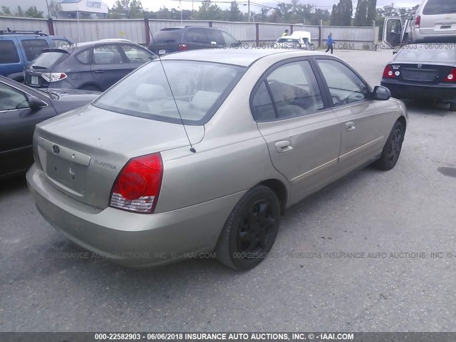 KMHDN46D15U938833 - 2005 HYUNDAI ELANTRA GLS/GT TAN photo 4