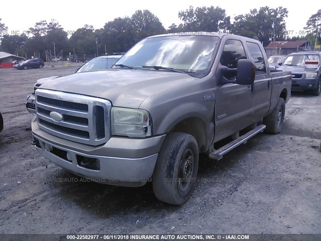 1FTSW21P05ED37843 - 2005 FORD F250 SUPER DUTY BROWN photo 2