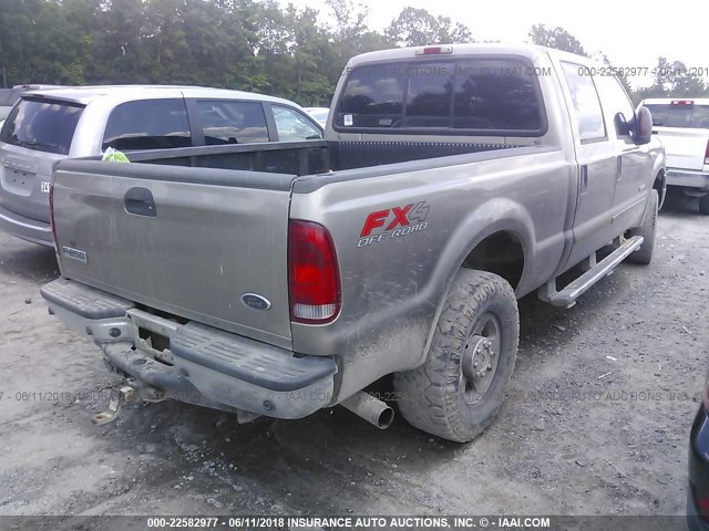 1FTSW21P05ED37843 - 2005 FORD F250 SUPER DUTY BROWN photo 4