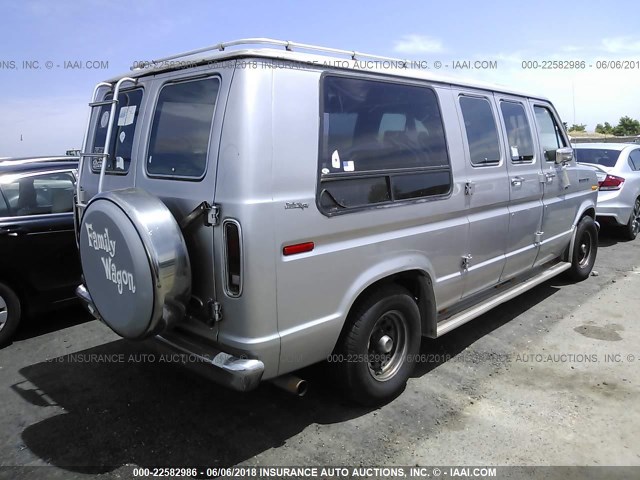 1FDEE14H0LHA79104 - 1990 FORD ECONOLINE E150 VAN SILVER photo 4