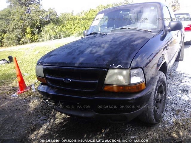 1FTYR14V9YTB00029 - 2000 FORD RANGER SUPER CAB BLACK photo 6