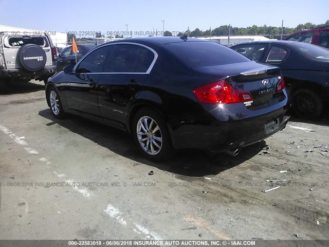 JNKCV61E99M011823 - 2009 INFINITI G37 JOURNEY/SPORT BLACK photo 3