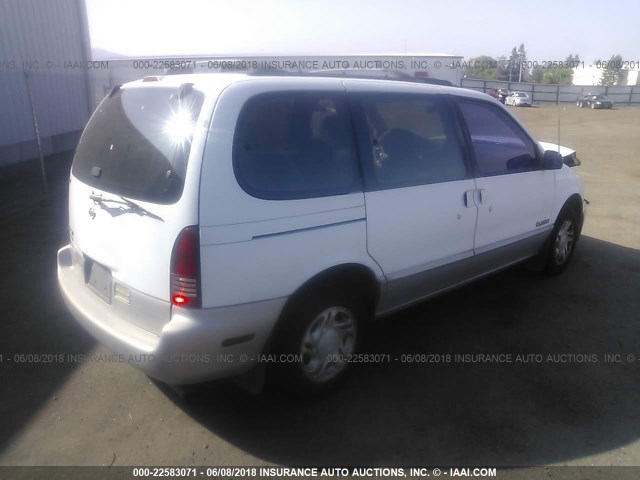 4N2DN11W2TD830324 - 1996 NISSAN QUEST XE/GXE WHITE photo 4