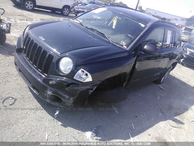 1J8FF47B59D137327 - 2009 JEEP COMPASS SPORT BLACK photo 2