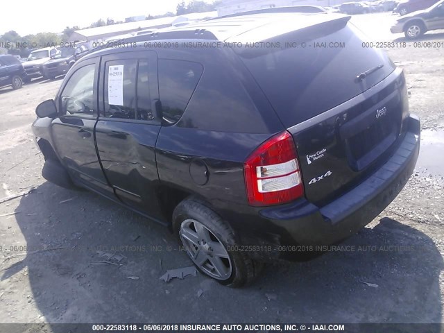 1J8FF47B59D137327 - 2009 JEEP COMPASS SPORT BLACK photo 3