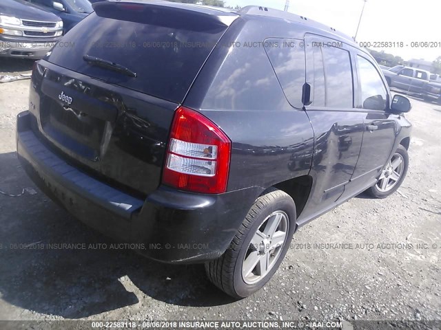 1J8FF47B59D137327 - 2009 JEEP COMPASS SPORT BLACK photo 4