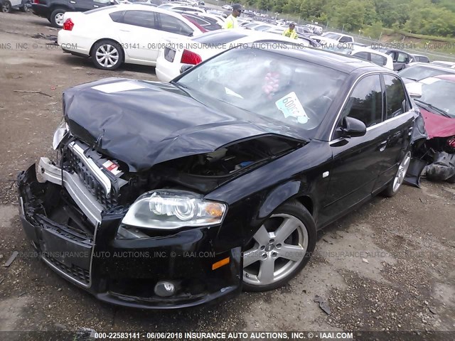 WAUEH78E87A092161 - 2007 AUDI A4 S-LINE 3.2 QUATTRO BLACK photo 2