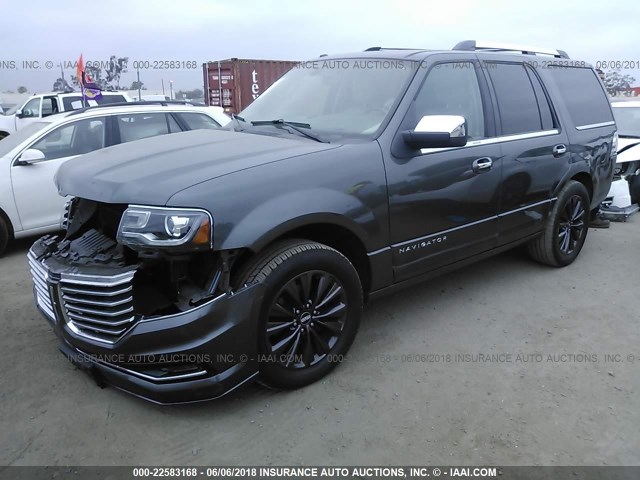 5LMJJ2HT9FEJ01747 - 2015 LINCOLN NAVIGATOR GRAY photo 2