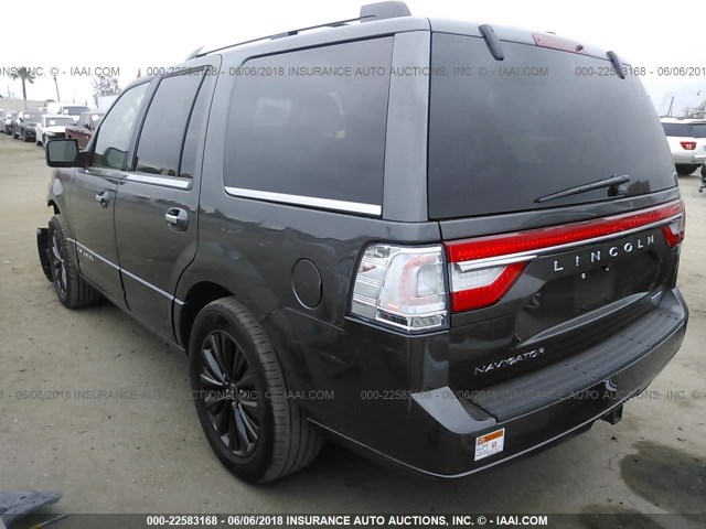 5LMJJ2HT9FEJ01747 - 2015 LINCOLN NAVIGATOR GRAY photo 3