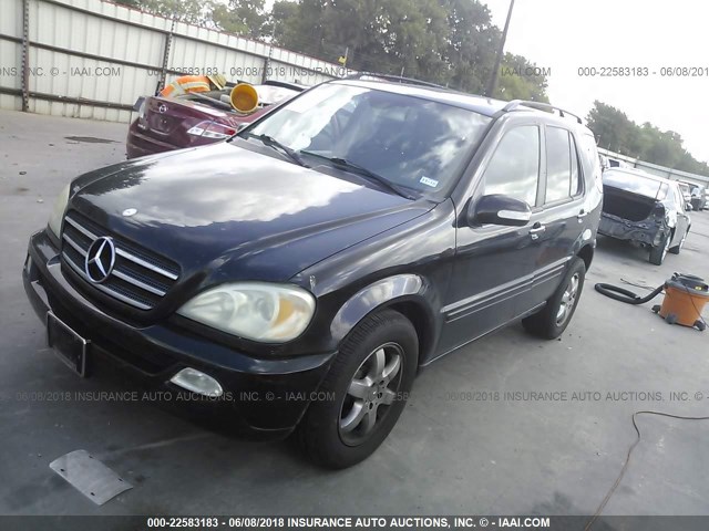 4JGAB75E93A418529 - 2003 MERCEDES-BENZ ML 500 BLACK photo 2