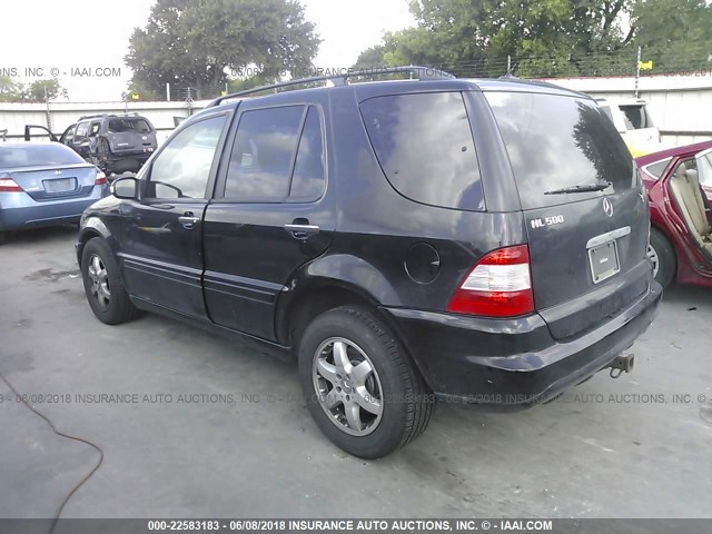 4JGAB75E93A418529 - 2003 MERCEDES-BENZ ML 500 BLACK photo 3