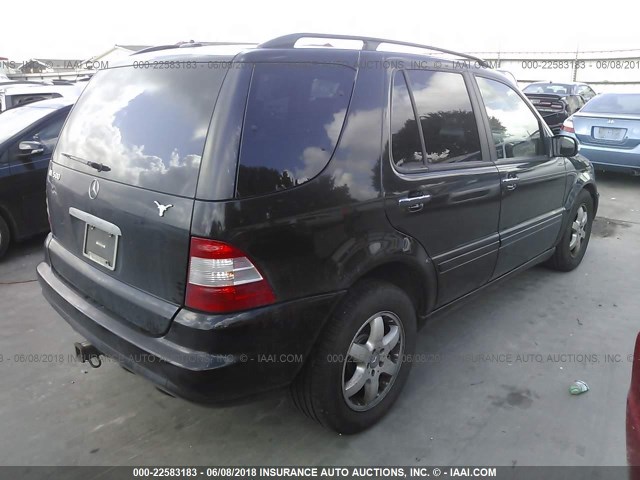 4JGAB75E93A418529 - 2003 MERCEDES-BENZ ML 500 BLACK photo 4