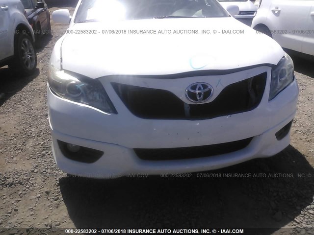 4T1BF3EK2AU554651 - 2010 TOYOTA CAMRY SE/LE/XLE WHITE photo 6