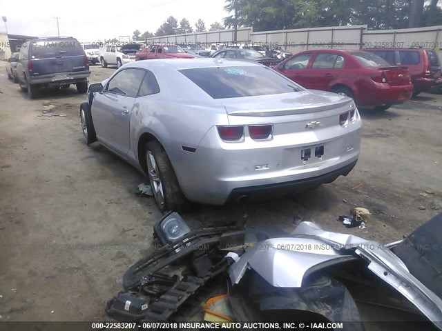 2G1FC1E31C9202469 - 2012 CHEVROLET CAMARO LT SILVER photo 3