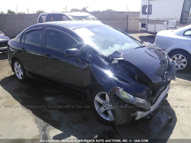 1HGFA16928L050381 - 2008 HONDA CIVIC EXL BLACK photo 1