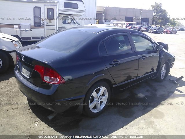 1HGFA16928L050381 - 2008 HONDA CIVIC EXL BLACK photo 4