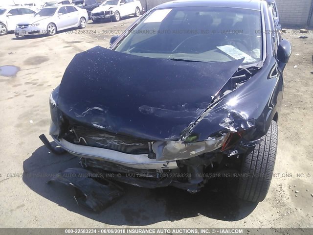 1HGFA16928L050381 - 2008 HONDA CIVIC EXL BLACK photo 6