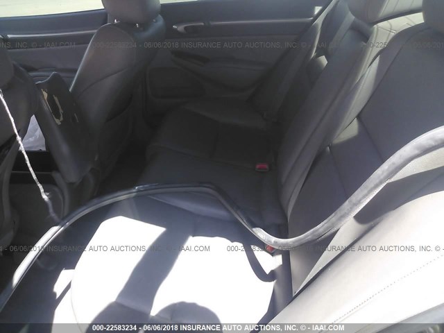 1HGFA16928L050381 - 2008 HONDA CIVIC EXL BLACK photo 8