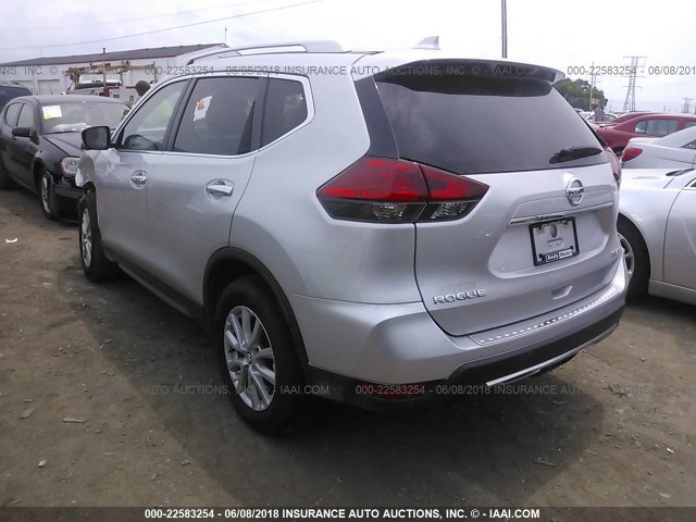 KNMAT2MV0HP595366 - 2017 NISSAN ROGUE S/SV SILVER photo 3