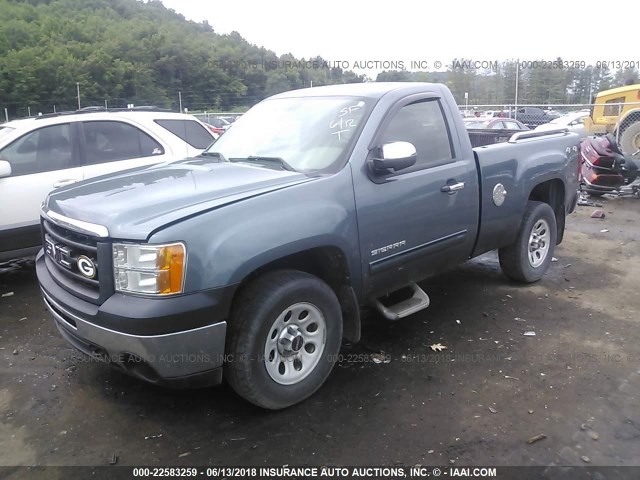 1GTPKTEX3AZ157888 - 2010 GMC SIERRA K1500 BLUE photo 2