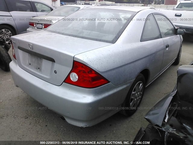 1HGEM22175L029899 - 2005 HONDA CIVIC DX VP SILVER photo 4