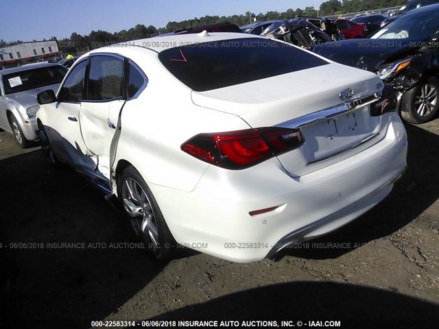 JN1BY1PP3GM631163 - 2016 INFINITI Q70L 3.7 WHITE photo 3