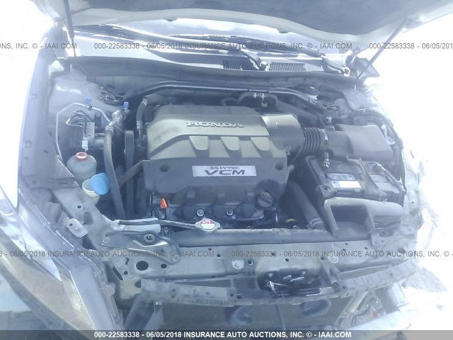 5J6TF2H52AL013768 - 2010 HONDA ACCORD CROSSTOUR EXL SILVER photo 10