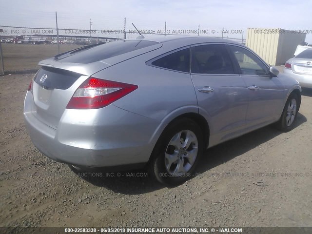 5J6TF2H52AL013768 - 2010 HONDA ACCORD CROSSTOUR EXL SILVER photo 4