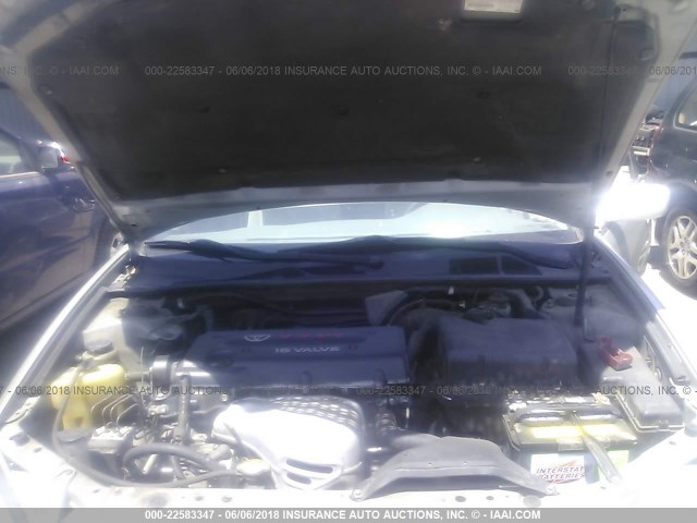 JTDBE32K920055222 - 2002 TOYOTA CAMRY LE/XLE/SE ვერცხლისფერი ფოტო 10