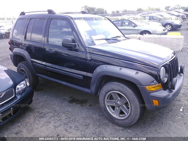 1J4GL38K06W130857 - 2006 JEEP LIBERTY RENEGADE BLACK photo 1