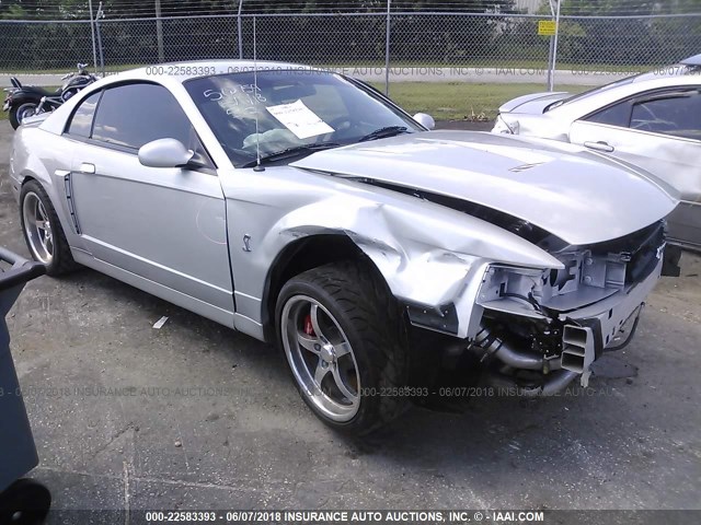 1FAFP48Y03F383789 - 2003 FORD MUSTANG COBRA SVT SILVER photo 1