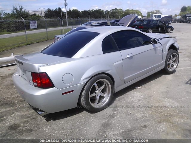 1FAFP48Y03F383789 - 2003 FORD MUSTANG COBRA SVT SILVER photo 4