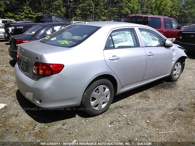 2T1BU4EE1AC515735 - 2010 TOYOTA COROLLA S/LE/XLE SILVER photo 4